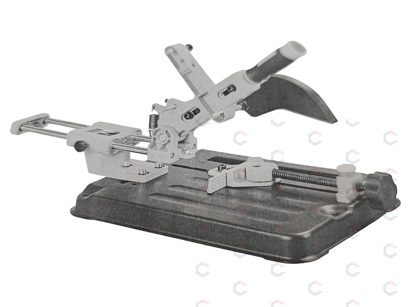 Kampinio šlifuoklio stovas su išilgine pastūma | 115–125 mm (GH61125) 6 Kampinio šlifuoklio stovas su išilgine pastūma | 115–125 mm (GH61125) 6