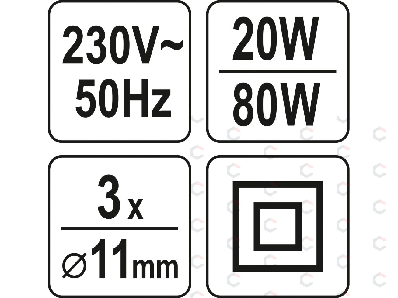 Karštų klijų pistoletas 11MM 20 (80) W (YT-82402) 3 Karštų klijų pistoletas 11MM 20 (80) W (YT-82402) 3