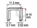 Kabės 14 mm | 0.7x11.2 | 1000 vnt. (YT-7055) 1 Kabės 14 mm | 0.7x11.2 | 1000 vnt. (YT-7055) 1
