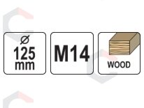 Lamelių frezavimo priedas kampiniam šlifuokliui | 125 mm | M14 | iki 20 mm | YATO (YT-829861) 7 Lamelių frezavimo priedas kampiniam šlifuokliui | 125 mm | M14 | iki 20 mm | YATO (YT-829861) 7
