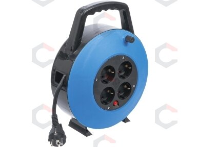Kabelinė ritė 10 m | 3 x 1.5 mm² | 4 lizdai | IP 20 | 3000 W (3363) Kabelinė ritė 10 m | 3 x 1.5 mm² | 4 lizdai | IP 20 | 3000 W (3363)