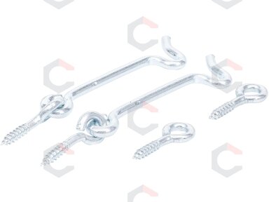 Kabliukų rinkinys su kilpomis | 4,0 x 80 mm | 2 vnt. (80942) Kabliukų rinkinys su kilpomis | 4,0 x 80 mm | 2 vnt. (80942)