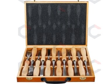 Kaltų medžiui / drožinėjimui rinkinys | 12 vnt. (52712) Kaltų medžiui / drožinėjimui rinkinys | 12 vnt. (52712)