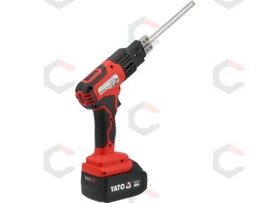 Akumuliatorinis terminis peilis polistirenui | 18 V | 150–200 mm | su 4 Ah akumuliatoriumi ir įkrovikliu (YT-821915) Akumuliatorinis terminis peilis polistirenui | 18 V | 150–200 mm | su 4 Ah akumuliatoriumi ir įkrovikliu (YT-821915)