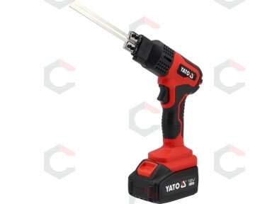 Akumuliatorinis terminis peilis polistirenui | 18 V | 150–200 mm | su 4 Ah akumuliatoriumi ir įkrovikliu (YT-821915) Akumuliatorinis terminis peilis polistirenui | 18 V | 150–200 mm | su 4 Ah akumuliatoriumi ir įkrovikliu (YT-821915)