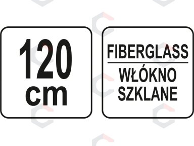 Tiesus kastuvas | 17,5 x 27 cm | stiklo pluoštas | 120 cm (35836)