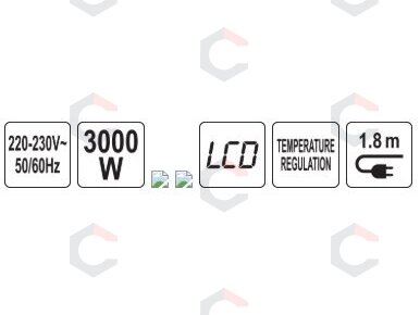 Karšto oro pūstuvas su LCD ekranu | 3000 W (YT-82297) 8 Karšto oro pūstuvas su LCD ekranu | 3000 W (YT-82297) 8