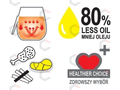 Karšto oro gruzdintuvė dviguba | be aliejaus, LCD valdymas | 4 L + 4 L (67563) 13 Karšto oro gruzdintuvė dviguba | be aliejaus, LCD valdymas | 4 L + 4 L (67563) 13