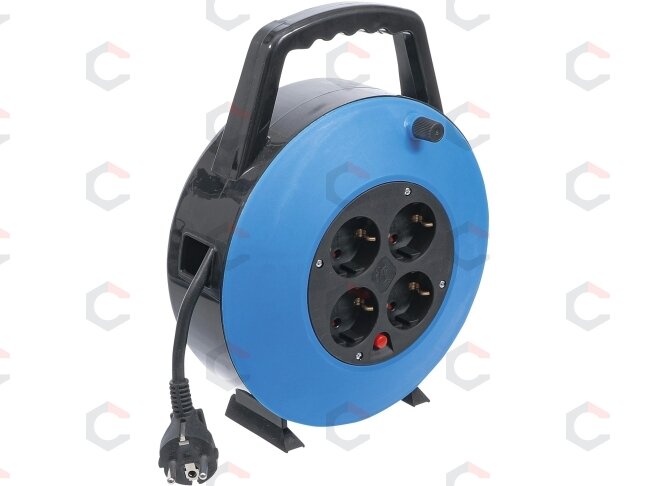 Kabelinė ritė 10 m | 3 x 1.5 mm² | 4 lizdai | IP 20 | 3000 W (3363)