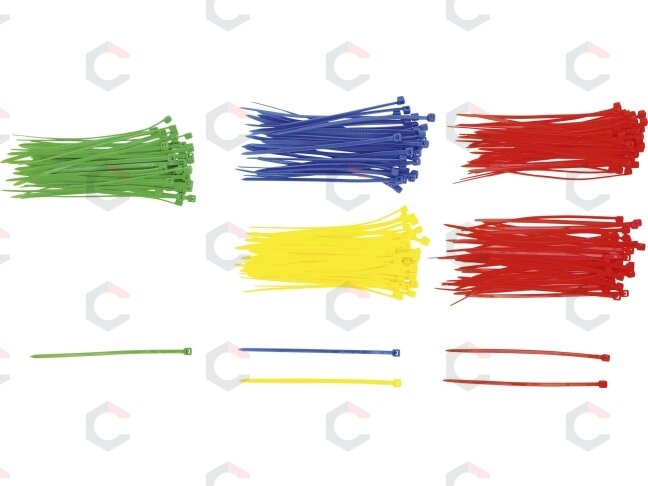 Kabelių jungčių asortimentas | spalvoti | 2.4 x 100 mm | 200 vnt. (80875) 2