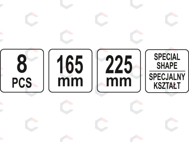 Kabliukų ir kabliukų su užapvalintais galais rinkinys | 8 vnt. (YT-08431) 4 Kabliukų ir kabliukų su užapvalintais galais rinkinys | 8 vnt. (YT-08431) 4