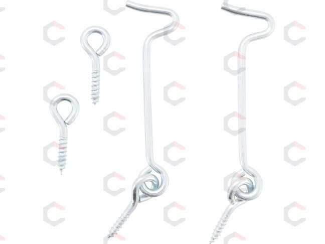 Kabliukų rinkinys su kilpomis | 4,0 x 80 mm | 2 vnt. (80942) 3 Kabliukų rinkinys su kilpomis | 4,0 x 80 mm | 2 vnt. (80942) 3