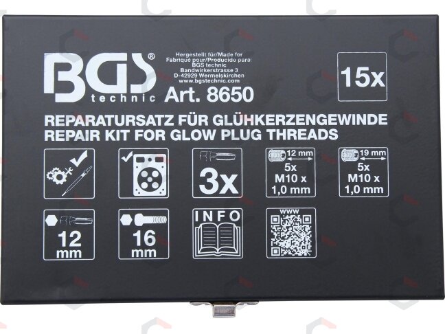 Kaitinimo žvakės sriegio remonto komplektas | M10 x 1.0 (8650) 3 Kaitinimo žvakės sriegio remonto komplektas | M10 x 1.0 (8650) 3