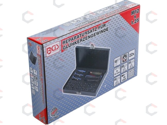 Kaitinimo žvakės sriegio taisymo komplektas | M12 x 1.25 (8651) 5 Kaitinimo žvakės sriegio taisymo komplektas | M12 x 1.25 (8651) 5
