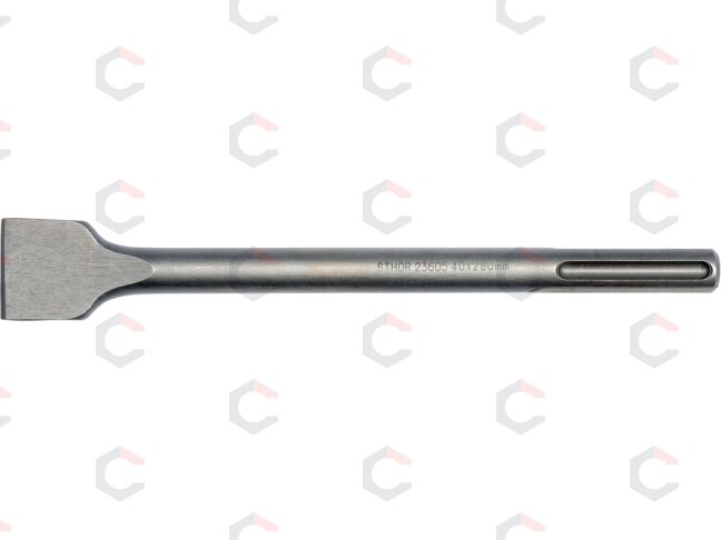 Kaltas betonui | Cr-V | SDS - Max | plokščias platus | 40x18x280 mm (23605)