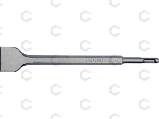 Kaltas betonui | SDS PLUS | plokščias platus | 40x14x250 mm (23592) Kaltas betonui | SDS PLUS | plokščias platus | 40x14x250 mm (23592)