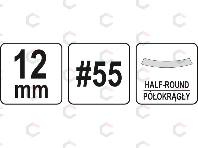 Kaltas medžiui | pusapvalis | 12 mm (YT-62822) 3 Kaltas medžiui | pusapvalis | 12 mm (YT-62822) 3