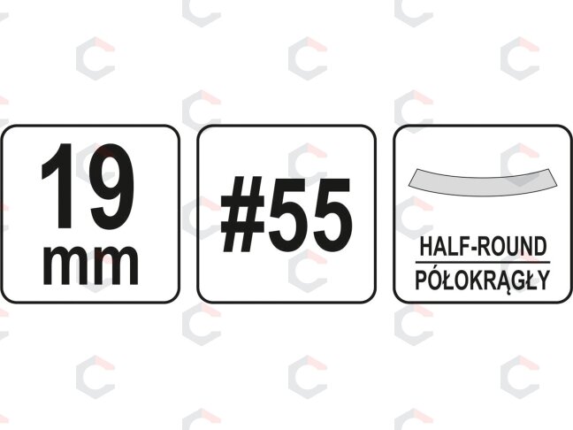 Kaltas medžiui | pusapvalis | 19 mm (YT-62825) 3 Kaltas medžiui | pusapvalis | 19 mm (YT-62825) 3
