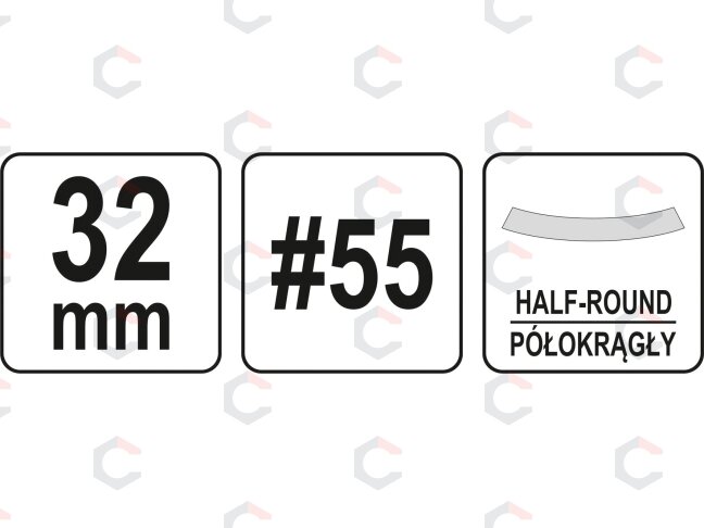 Kaltas medžiui | pusapvalis | 32 mm (YT-62827) 3