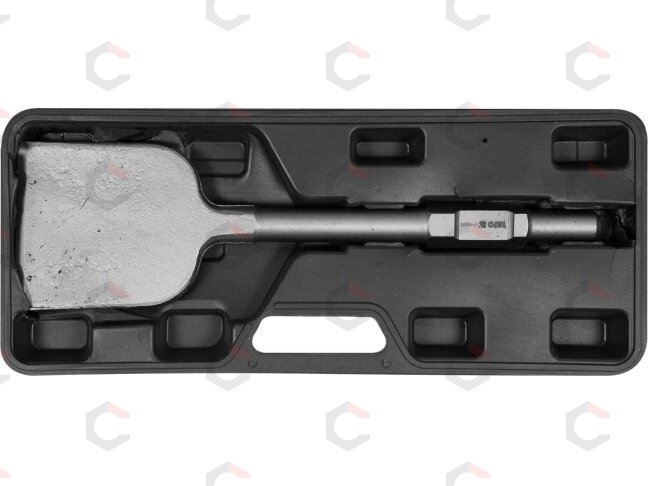 Kaltas plokščias | asfaltui ir betonui | 125 x 450 mm / HEX antgalis (YT-47372) Kaltas plokščias | asfaltui ir betonui | 125 x 450 mm / HEX antgalis (YT-47372)