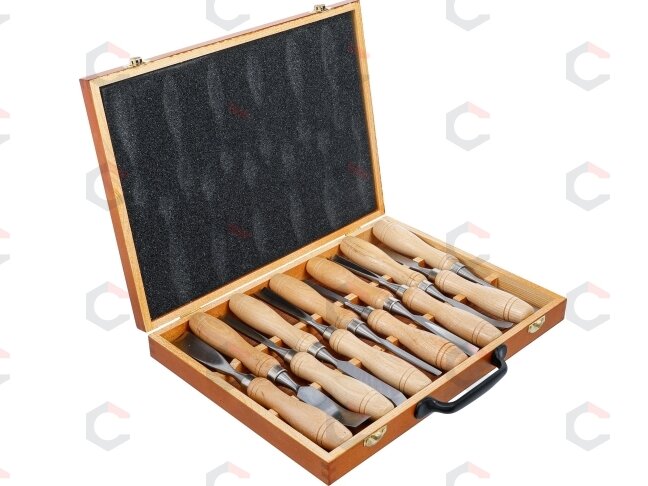 Kaltų medžiui / drožinėjimui rinkinys | 12 vnt. (52712) 3