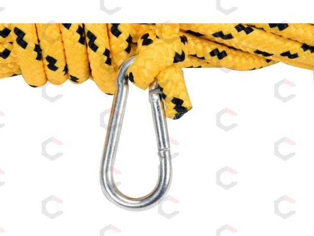 Kaminkrečio virvė | pinta | 8 mm x 10 m | su karabinu (73022) 1 Kaminkrečio virvė | pinta | 8 mm x 10 m | su karabinu (73022) 1