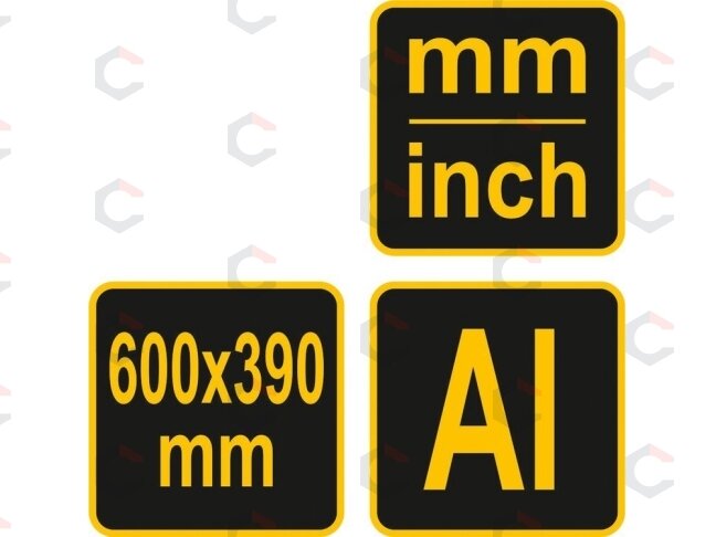 Kampainis | aliuminis | 600 mm (18370) 1 Kampainis | aliuminis | 600 mm (18370) 1