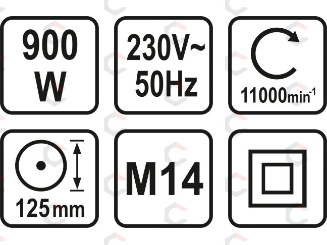 Kampinis šlifuoklis | 900W | 125 mm (79119) 3 Kampinis šlifuoklis | 900W | 125 mm (79119) 3