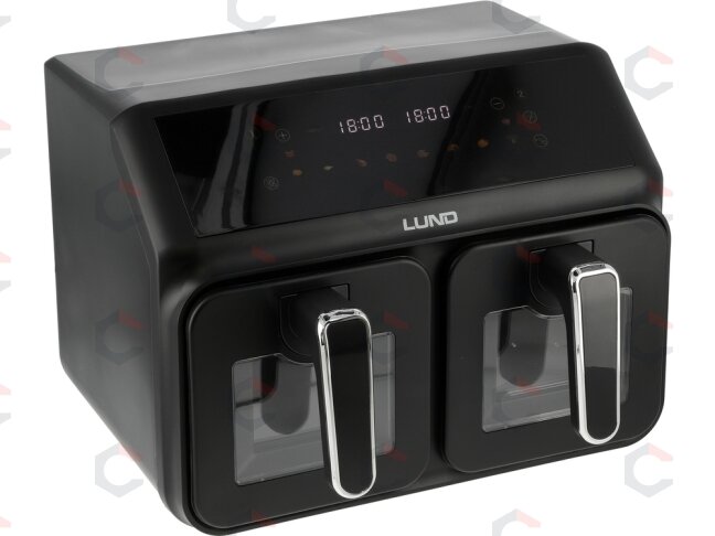 Karšto oro gruzdintuvė dviguba | be aliejaus, LCD valdymas | 4 L + 4 L (67563) 2 Karšto oro gruzdintuvė dviguba | be aliejaus, LCD valdymas | 4 L + 4 L (67563) 2