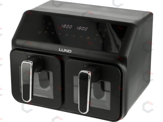 Karšto oro gruzdintuvė dviguba | be aliejaus, LCD valdymas | 4 L + 4 L (67563) Karšto oro gruzdintuvė dviguba | be aliejaus, LCD valdymas | 4 L + 4 L (67563)