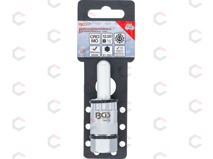 Dviračio kasetės ir stabdžių disko fiksavimo žiedo galvutė BGS | 12 mm ašiai | 1/2" (70075) 3 Dviračio kasetės ir stabdžių disko fiksavimo žiedo galvutė BGS | 12 mm ašiai | 1/2" (70075) 3