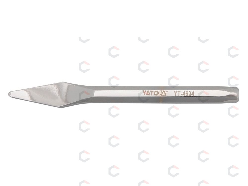 Kaltas „cape“ – metalo darbams, CrV60 – 5,5 mm briauna, 125 mm (YT-4694) Kaltas „cape“ – metalo darbams, CrV60 – 5,5 mm briauna, 125 mm (YT-4694)