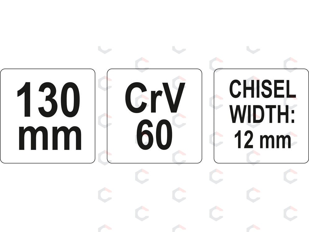 Kaltas plokščias – CrV60, veidrodinis chromas – 125 mm / 12 mm (YT-4693) 2 Kaltas plokščias – CrV60, veidrodinis chromas – 125 mm / 12 mm (YT-4693) 2