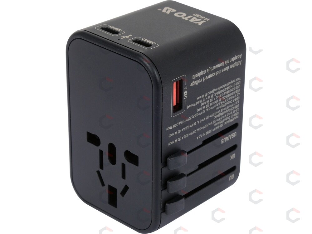 Universalus kelioninis adapteris | USB-A ir USB-C | 65 W (YT-81303) 5 Universalus kelioninis adapteris | USB-A ir USB-C | 65 W (YT-81303) 5