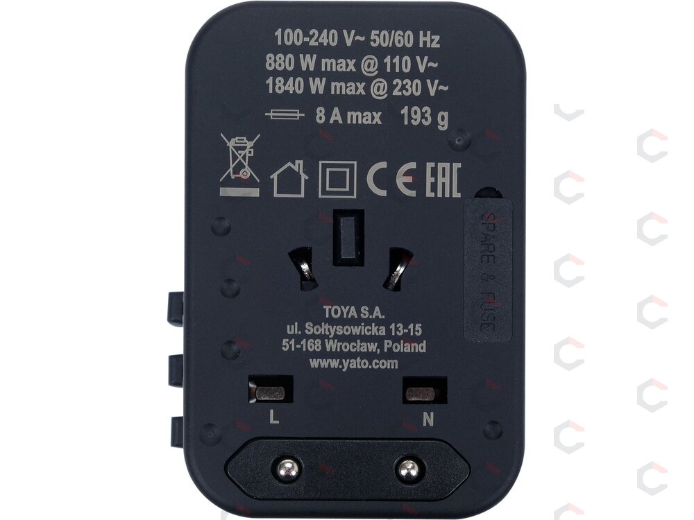 Universalus kelioninis adapteris | USB-A ir USB-C | 65 W (YT-81303) 7 Universalus kelioninis adapteris | USB-A ir USB-C | 65 W (YT-81303) 7