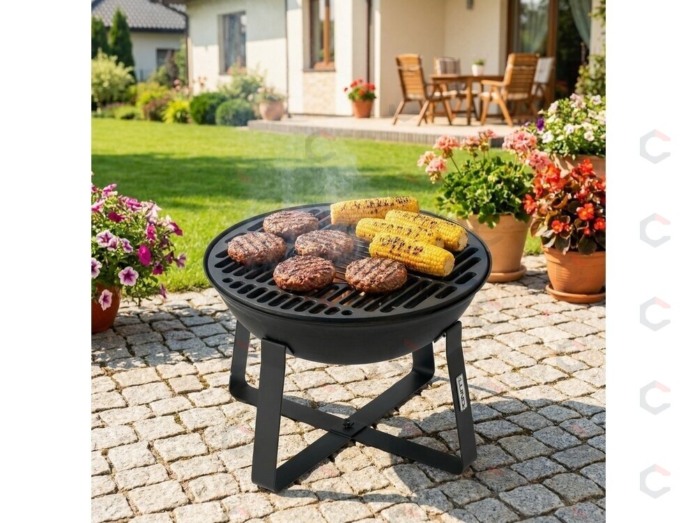 Ketaus sodo ugniakuras su grotelėmis | 50 cm | 2 viename (99719) 5 Ketaus sodo ugniakuras su grotelėmis | 50 cm | 2 viename (99719) 5