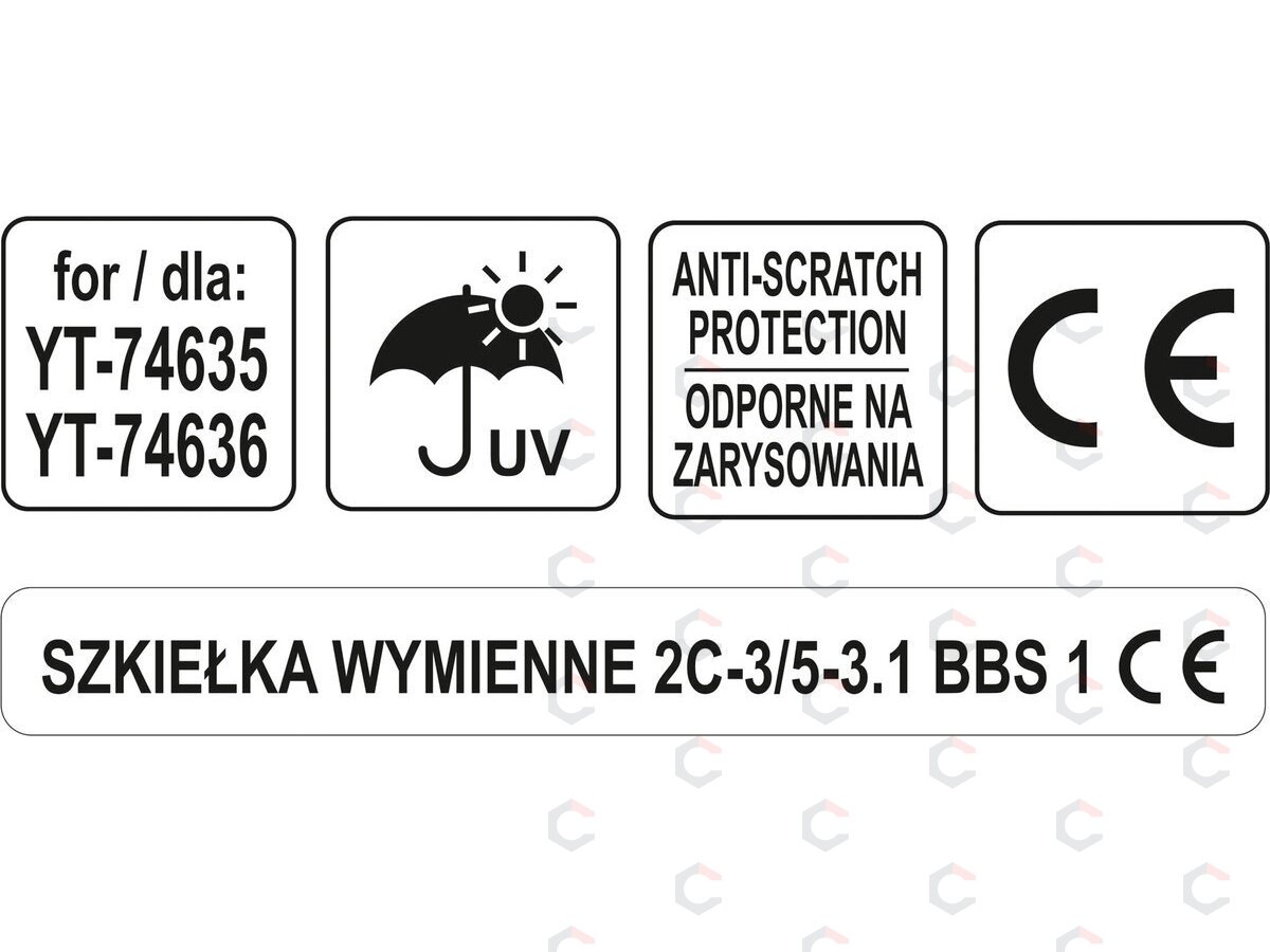 Keičiamas skydelis YT-74635 ausinėms / akiniai | pilki (YT-74637) 4