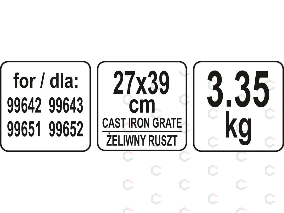 Ketaus plokštė griliui | dvipusė | 27×39 cm (99659) 3 Ketaus plokštė griliui | dvipusė | 27×39 cm (99659) 3