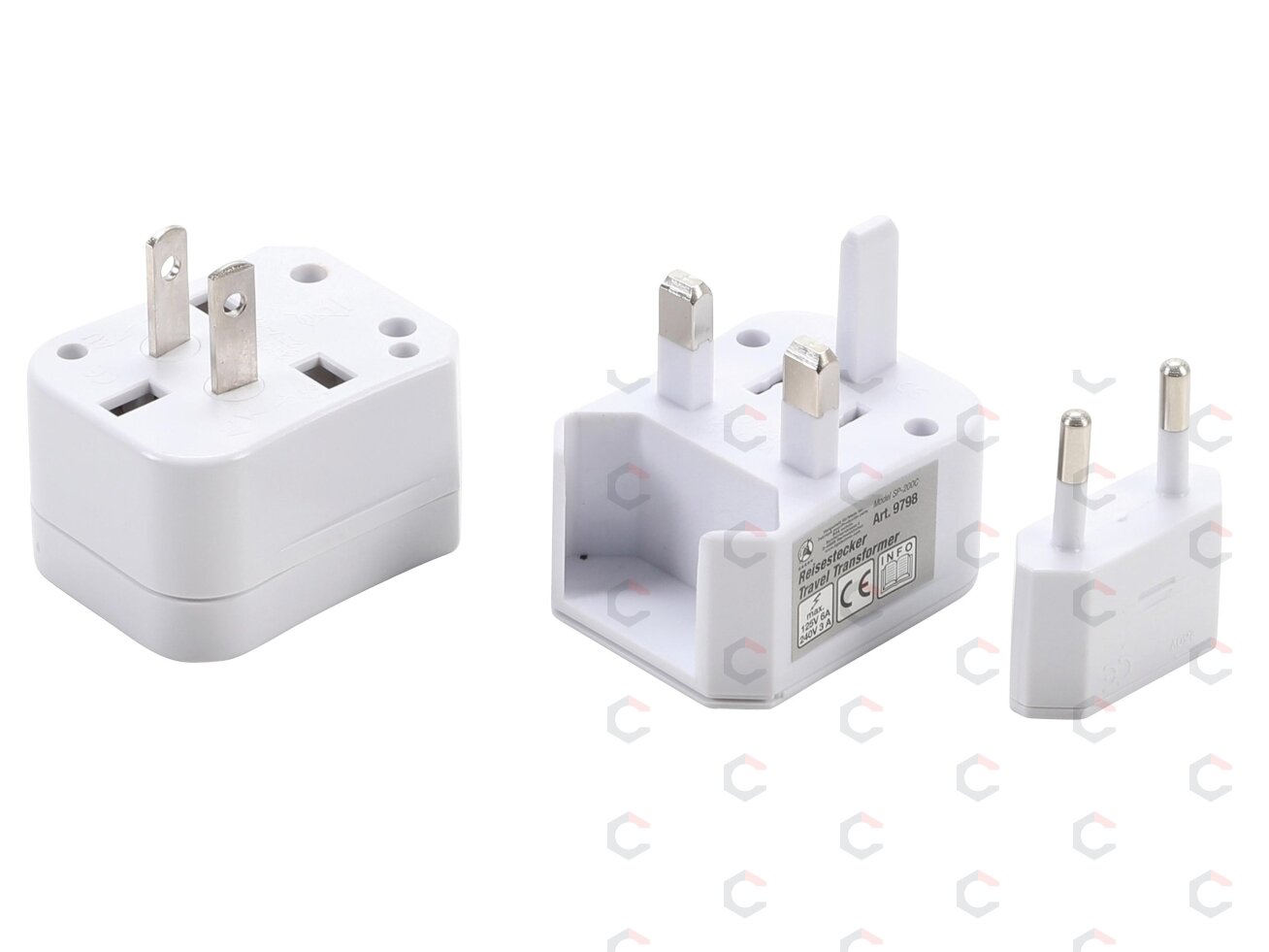 Kelioniniai kištukiniai adapteriai | 3 vnt. (9798) 7 Kelioniniai kištukiniai adapteriai | 3 vnt. (9798) 7