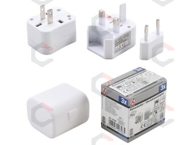 Kelioniniai kištukiniai adapteriai | 3 vnt. (9798)