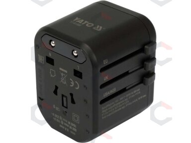 Kelionininis adapteris | universalus | daugiau nei 150 šalių / greitas krovimas (YT-81300) Kelionininis adapteris | universalus | daugiau nei 150 šalių / greitas krovimas (YT-81300)