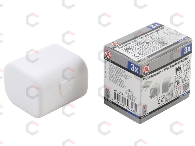 Kelioniniai kištukiniai adapteriai | 3 vnt. (9798) 6 Kelioniniai kištukiniai adapteriai | 3 vnt. (9798) 6