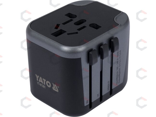 Kelionininis adapteris | universalus | daugiau nei 150 šalių | su 2 X USB 5V / 2.4A Įkrovikliu (YT-81301) Kelionininis adapteris | universalus | daugiau nei 150 šalių | su 2 X USB 5V / 2.4A Įkrovikliu (YT-81301)
