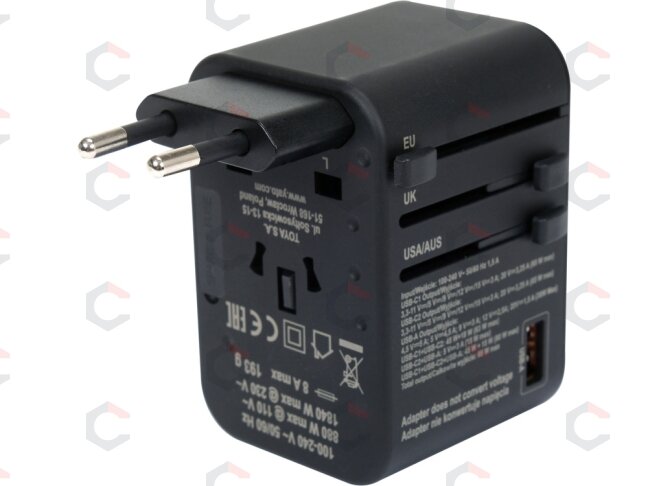 Universalus kelioninis adapteris | USB-A ir USB-C | 65 W (YT-81303) 2 Universalus kelioninis adapteris | USB-A ir USB-C | 65 W (YT-81303) 2