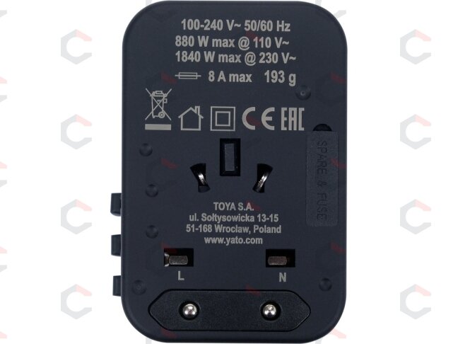 Universalus kelioninis adapteris | USB-A ir USB-C | 65 W (YT-81303) 7 Universalus kelioninis adapteris | USB-A ir USB-C | 65 W (YT-81303) 7