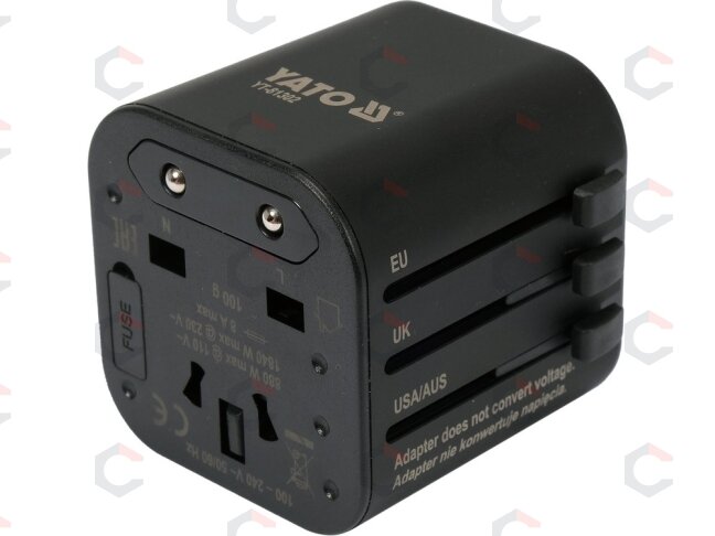 Kelionininis adapteris | universalus | daugiau nei 150 šalių (YT-81302) Kelionininis adapteris | universalus | daugiau nei 150 šalių (YT-81302)