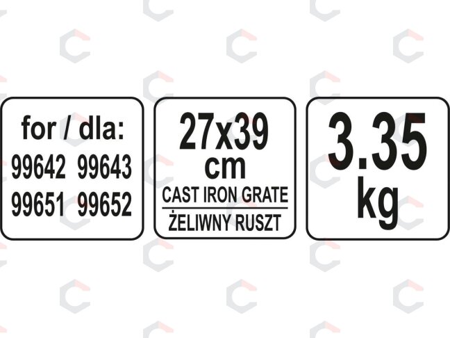 Ketaus plokštė griliui | dvipusė | 27×39 cm (99659) 3 Ketaus plokštė griliui | dvipusė | 27×39 cm (99659) 3