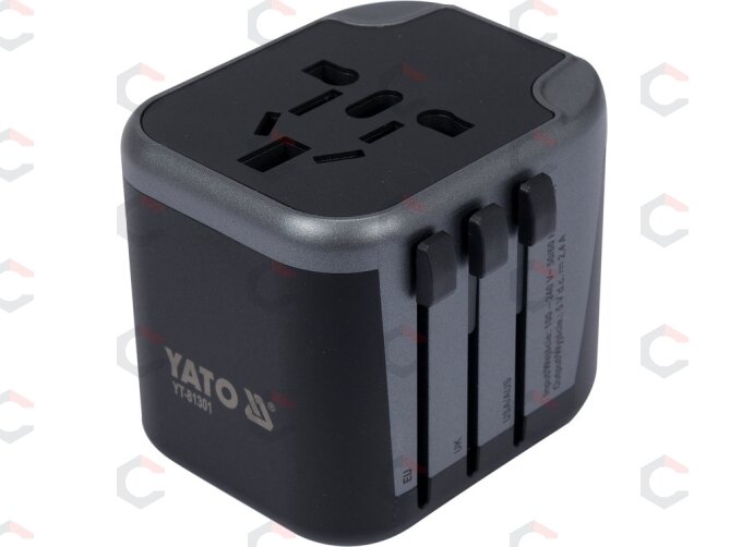 Kelionininis adapteris | universalus | daugiau nei 150 šalių | su 2 X USB 5V / 2.4A Įkrovikliu (YT-81301) Kelionininis adapteris | universalus | daugiau nei 150 šalių | su 2 X USB 5V / 2.4A Įkrovikliu (YT-81301)