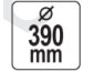 Kempinės diskas glaistomam tinkui lyginti | 390 mm / storis 50 mm | mašinėlei YT-82330 (YT-82337) 4