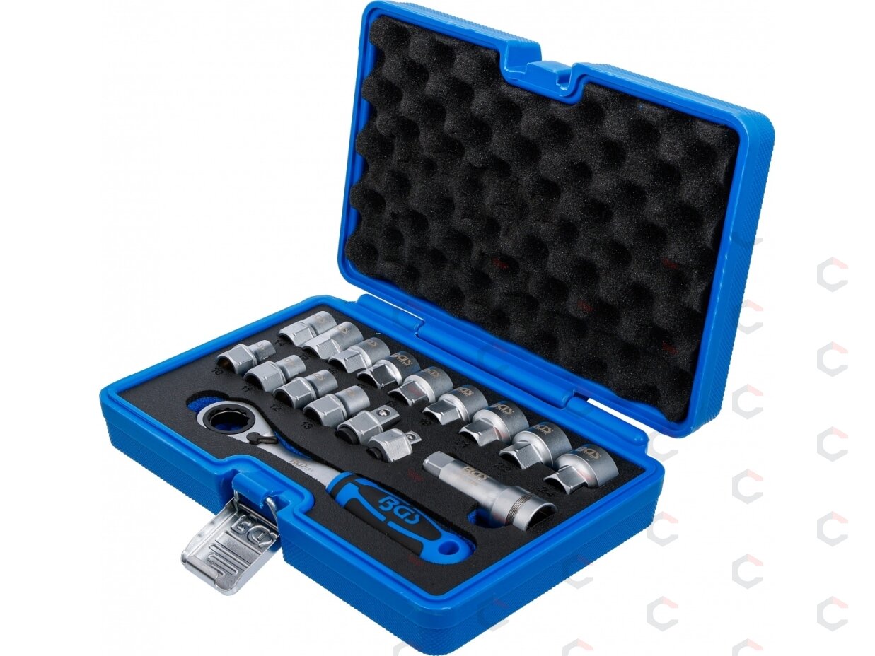 Kiauryminių galvučių rinkinys | Gear Lock | 10–24 mm | 72 dantų | 17 vnt. (74712) 4 Kiauryminių galvučių rinkinys | Gear Lock | 10–24 mm | 72 dantų | 17 vnt. (74712) 4
